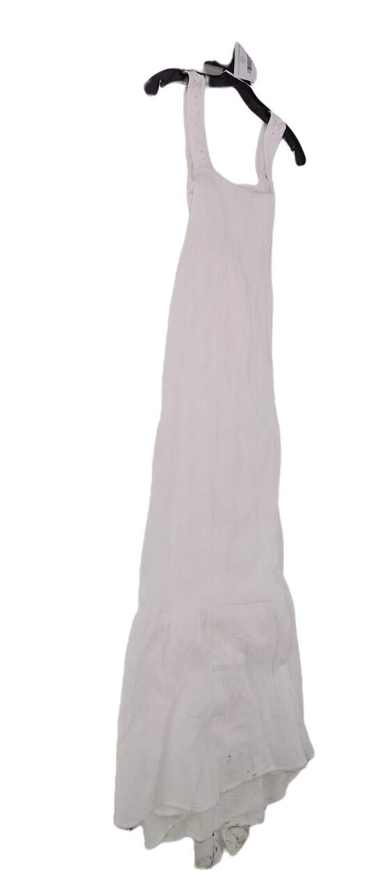 Womens White Sleeveless Square Neck Summer Breeze Midi Dress Size M image number 3