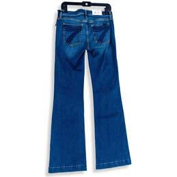 7 For All Mankind Womens Blue Denim Medium Wash Flared Jeans Size 29 alternative image