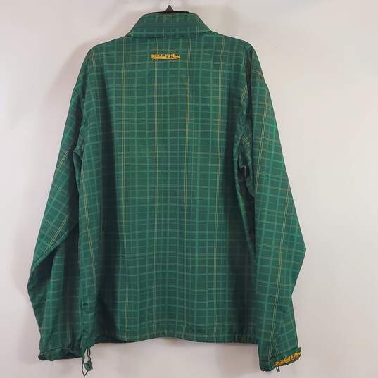 Mitchell & Ness MLB Men Green Plaid A's Jacket XL image number 2
