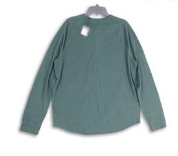 NWT Mens Green Long Sleeve Henley Neck Pullover T-Shirt Size X-Large alternative image