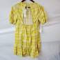 Topshop Printed Mini Poplin Dress in Yellow Size US 4 with Tags image number 1