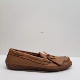 Minnetonka Brown Leather Moccasin Boat Shoes Men's Size 10.5 M