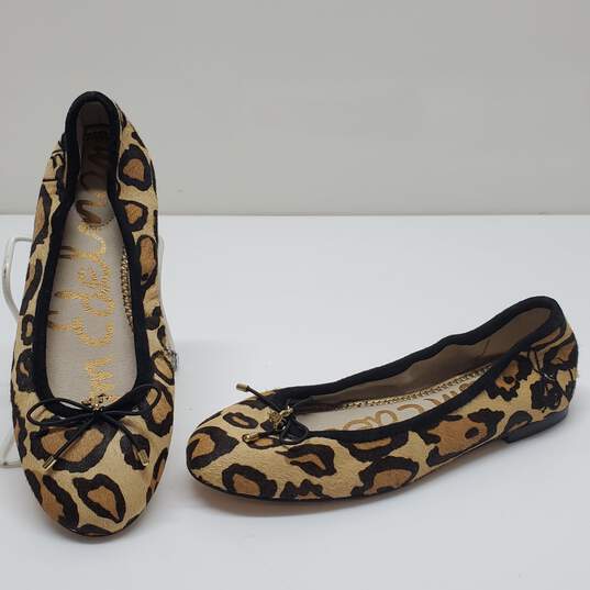 Sam Edelman FELICIA Mohair Leopard Print Ballet Shoes Women's Flat Size 4M image number 1
