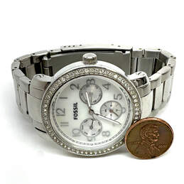 Designer Fossil ES-2967 Rhinestones Analog Round Dial Quartz Wristwatch