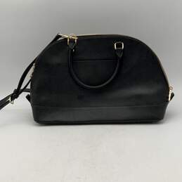 Coach Womens Sierra Black Leather Zipper Adjustable Strap Mini Satchel Handbag