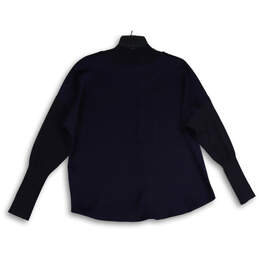 NWT Womens Blue Long Sleeve Mock Neck Pullover Blouse Top Size Medium alternative image