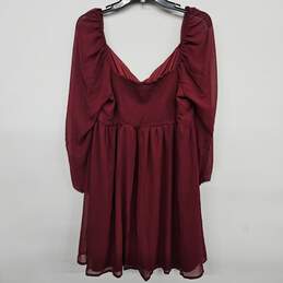 Pinup Fashion Burgundy Dress