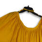 NWT Womens Yellow Round Neck Embroidered 3/4 Sleeve Blouse Top Size XL image number 4