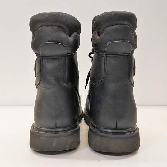 Harley Davidson Black Leather Steel Toe Biker Boots Men's Size 11 image number 4