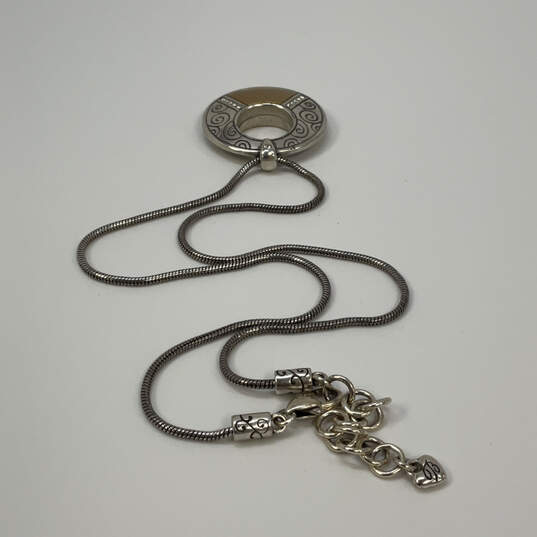 Designer Brighton Silver Big Engraved Round Tuareg Tribe Pendant Necklace image number 3