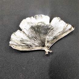 MICHAEL ARAM  Hand-Crafted Silver   Ginkgo Dish -  - Signed alternative image