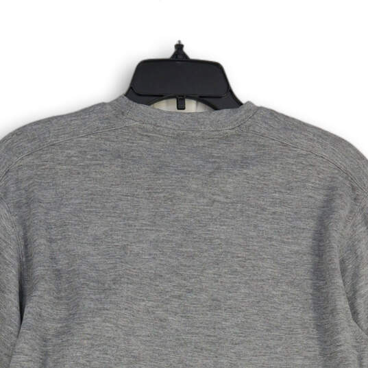 Mens Gray Heather Crew Neck Long Sleeve Knit Pullover Sweater Size S image number 4