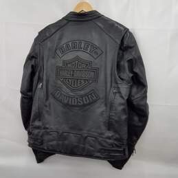 Harley-Davidson Black Leather Motorcycle Jacket Size Large alternative image