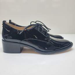 Louise et Cie Lo-Fenn Black Soft Cow Patent Leather Lace up Shoes Women 10M alternative image