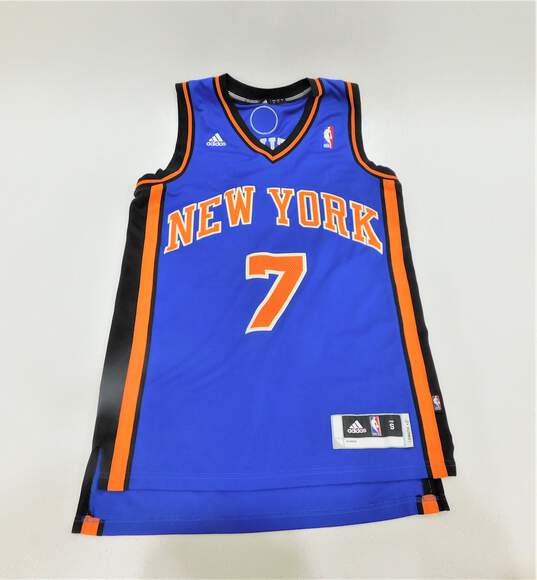 Blue Adidas New York Knicks Carmelo Anthony Jersey Men's S Small image number 1