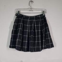 Womens Check Stretch Pleated Front Short Mini Skirt Size Small alternative image