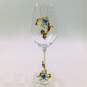 BTaT Brew To A Tea Fancy Floral Embellished Wine Glasses Set of 2 IOB image number 5