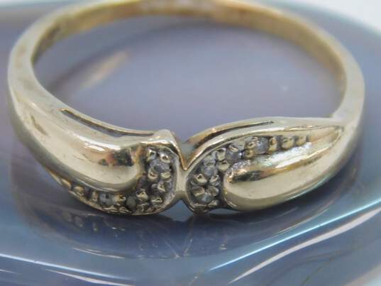 10K Yellow Gold Diamond Accent Ring- For Repair 2.3g image number 1