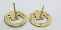 10K Gold Claddagh Circle Post Earrings 1.8g alternative image