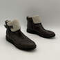 Womens Kenniston Fleece A1KEJ Gray Leather Round Toe Ankle Boots Size 8.5 image number 1