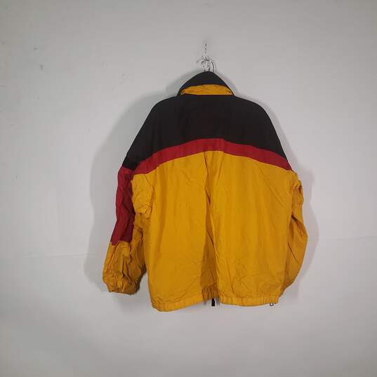 Mens Zipped Pockets Comfort Long Sleeve Full Zip Ski Jacket Size XL image number 1