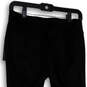 NWT Womens Black Flat Front Slash Pockets Straight Leg Dress Pants Size 0 image number 4