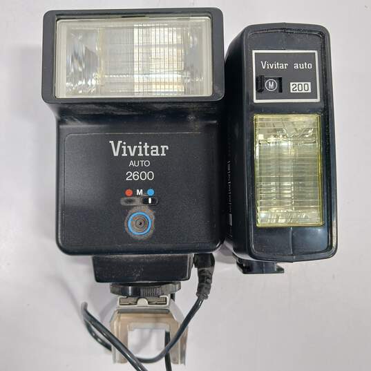 Bundle of 3 Assorted Vivitar Camera Flashes w/Boxes image number 5