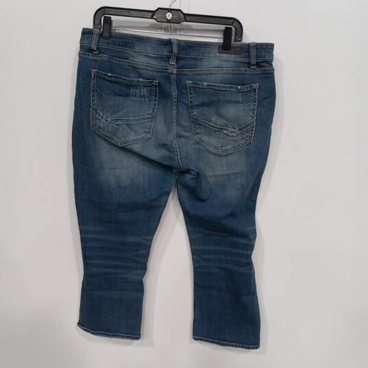 Women's Studded Pockets Stretch Denim Cropped Jeans 34 image number 4