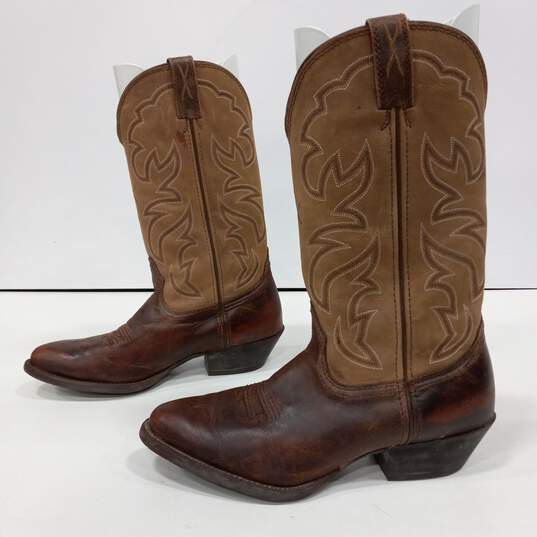 Men's Leather Cowboy Boots Size 9.5 image number 2