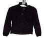 Womens Black Long Sleeve Spread Collar Logo Full Zip Jacket Size M image number 1