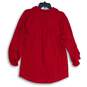 NWT Jones New York Womens Red Spread Collar Pullover Blouse Top Size XL image number 2