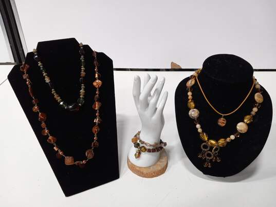 5 Piece Earth Toned Jewelry Bundle image number 1