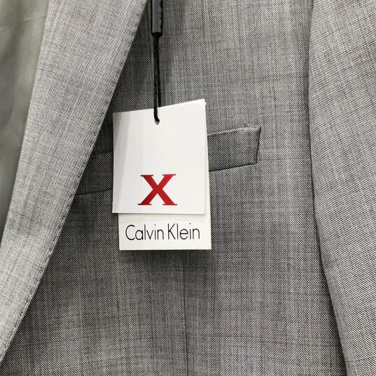 Calvin Klein NWT Mens Gray Long Sleeve Blazer & Pants 2 Piece Suit Set Size 42L image number 8