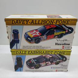 Davey Allison and Dale Earnhardt NASCAR Car Shaped Telephones - UNTESTED alternative image