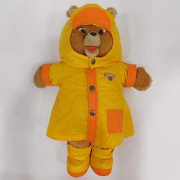 Vintage 1985 Teddy Ruxpin Talking Bear w/ Raincoat