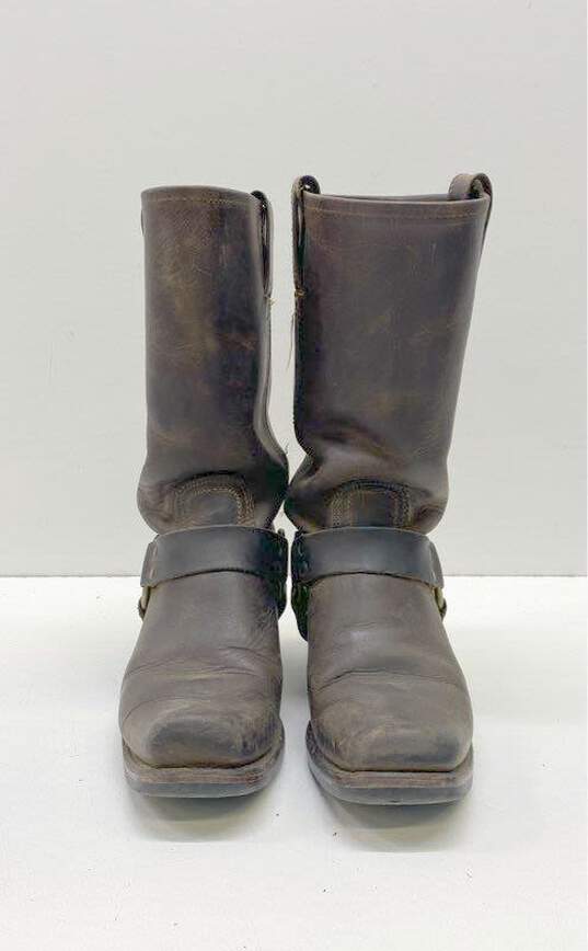 Frye Leather Harness Square Toe Boots Brown 6.5 image number 3