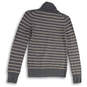 Womens Gray Beige Striped Turtle Neck Knitted Pullover Sweater Size Large image number 2