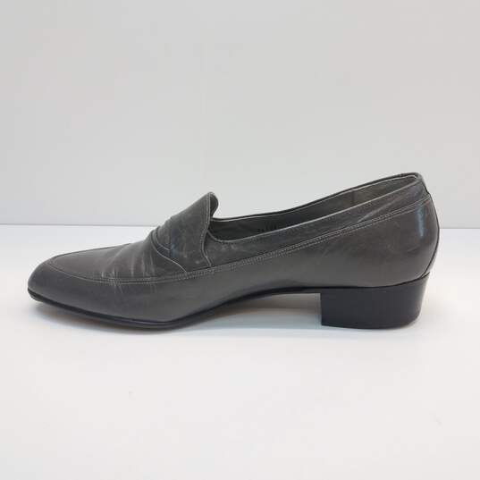 Florshem Gray Leather Loafers Men US 11.5 image number 2
