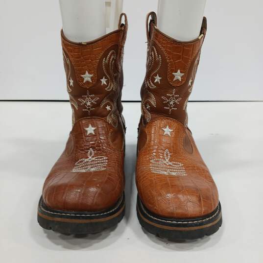 Roper Men's Brown Leather Boots Size 10 image number 4