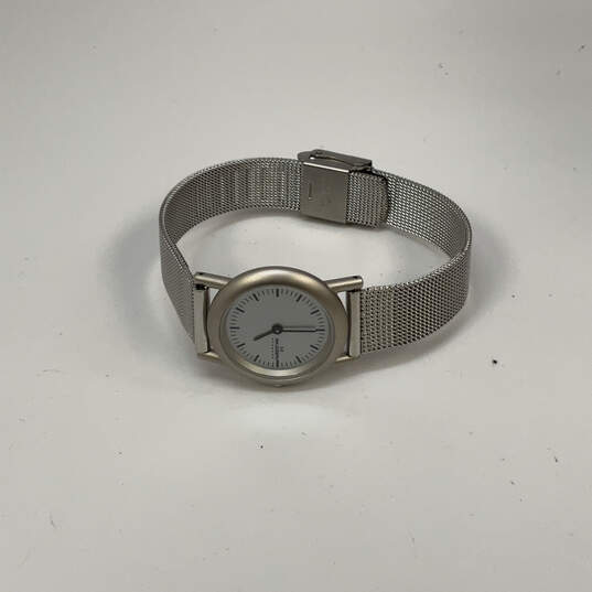 Designer Skagen 4SSSI Silver-Tone Round Dial Mesh Strap Analog Wristwatch image number 3