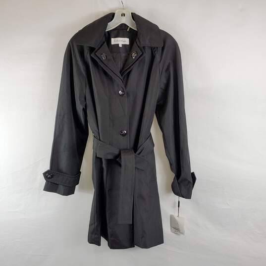 Calvin Klein Women Black Trench Coat XS NWT image number 1