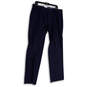 NWT Mens Blue Pleated Slash Pocket Straight Leg Dress Pants Size 36X34 image number 1