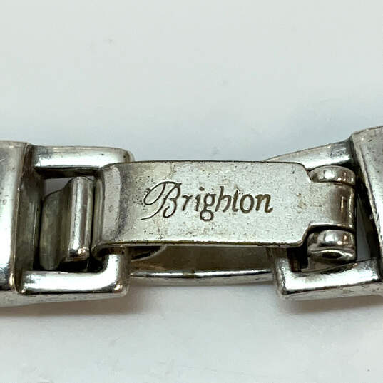 Designer Brighton Silver-Tone Friends Engraved Curb Link Chain Bracelet image number 4