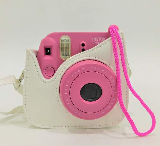 Fujifilm Brand Instax Mini 8 Model Pink Instant Camera w/ White Carrying Case image number 2