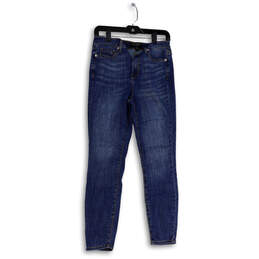 Womens Blue Medium Wash Super Stretch Denim Skinny  Leg Jeans Size 27/4