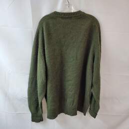 Men's XXL Dark Green Shetland Wool Long Sleeve Sweater alternative image