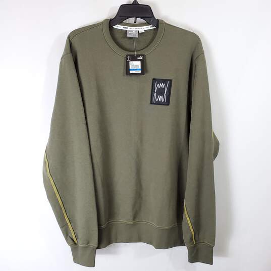 Puma Mens Green Pullover Sweatshirt Sz XL NWT image number 1