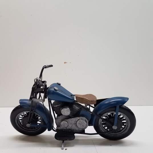 Vintage Blue Metal Motorcycle #99 Diecast image number 1