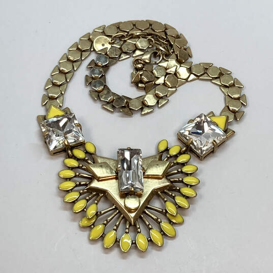 Designer Stella & Dot Gold-Tone Rhinestone Norah Pendant Statement Necklace image number 2