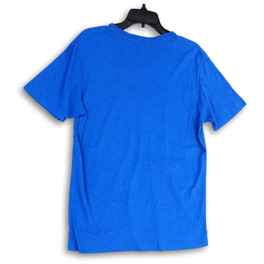 Mens Blue Regular Fit Stretch V-Neck Short Sleeve Pullover T-Shirt Size 5 image number 2